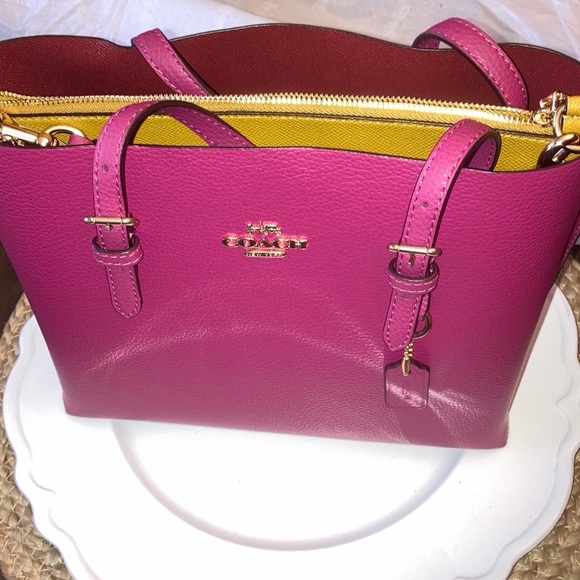 Coach Mollie Leather Tote 25 - Picture 5 of 10